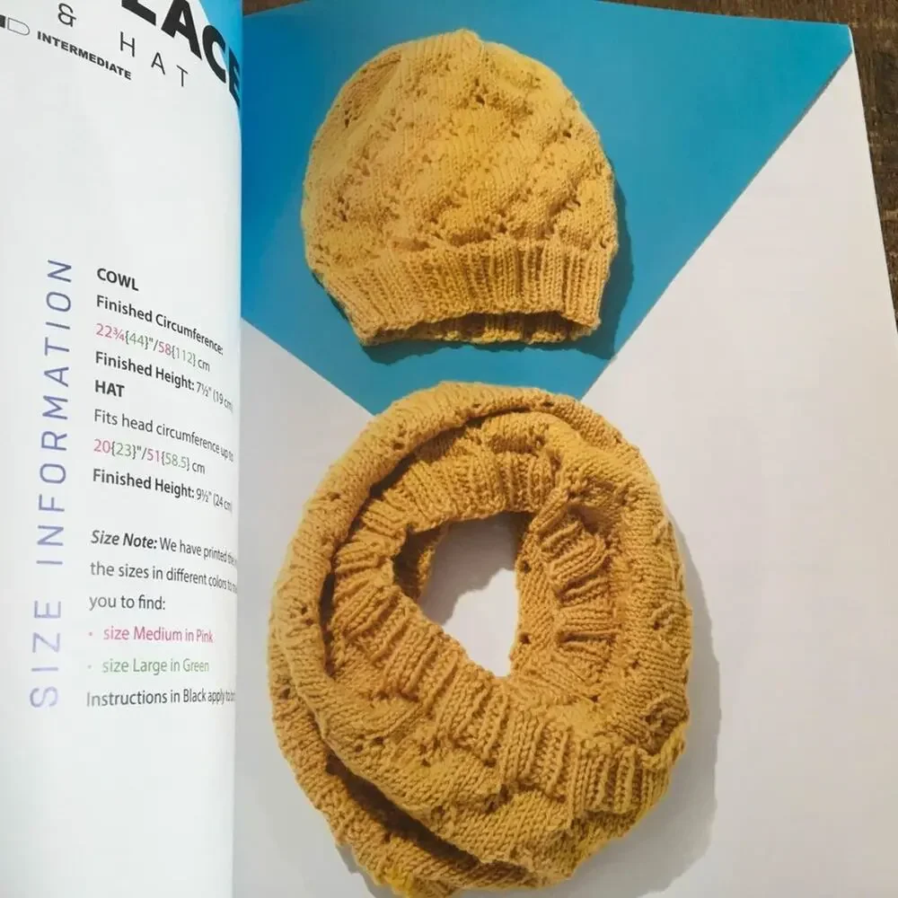 Leisure Arts Knit Accessories Pattern Book Knitting Scarf Hat Mittens Mitts Cowl